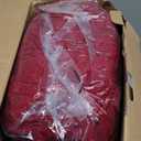 Bedsure Tufted Boho Comforter Set Queen Size - Dark Red Boho Bed Set, GentleSoft 3 Pieces Farmhouse Shabby Chic Embroidery Bedding, Gifts for Woman, Soft Jacquard Queen Comforter for All Seasons