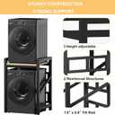 Washer Dryer Stacking Rack Kit 29.5in, Over the Washer and Dryer Storage Shelf for Laundry Room, Bathroom, Heavy Duty, Height Adjustable, 1.2mm Wall Thickness 660lbs Capacity (Black, 29.5in)