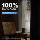 Faux Linen 100% Blackout Curtains for Bedroom, 108 Inch Blackout Curtains, Room Darkening Curtains Living Room, Long Curtain Grommets Drapes, Thermal Curtains(2 Panels, Natural)