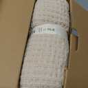 Amlie Home Chenille Throw Blanket, Soft Cozy Waffle Throw for Couch & Sofa, Warm Yet Lightweight, Breathable All-Season Throws for Women Men, Housewarming, Birthdays, 50"x60", Beige