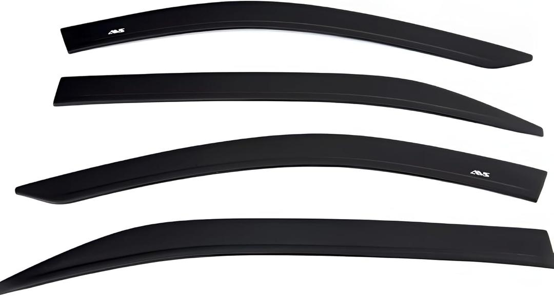 Auto Ventshade [AVS] Low Profile Rain Guards for 2016-2023 Toyota Tacoma, Double Cab | Window Vent Visors, 4 pcs. - Matte Black | 1774036