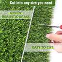 Kesfey Grass Table Runner 12 x 108 Inch Artificial Grass Carpet Rug Green Synthetic Table Runners Thickly Fake Grass Table Runner for Family Christmas Tabletop Decor Golf Party Decorations Baby Shower