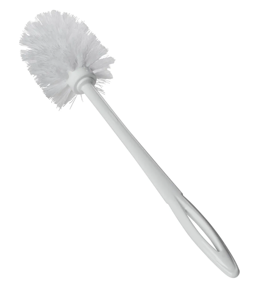 Rubbermaid Commercial Products 15" Toilet Brush, White, Toilet Bowl Brush for Bathroom, Professional/Janitorial Scrub Brush for Toilet Pack of 24