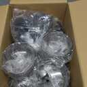 LIYH 20 Pcs Plastic Martini Glasses 10 Oz Clear Black Disposable Martini Glasses Cocktail Coupe Plastic Champagne Tower Disposable Wine Cups Perfect for Bar Cocktails Parties Wedding (Clear Black Vertical Stripe Pattern)