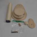 Made4Pets Cat Scratching Post Cat Scratcher Kitten Toys for Indoor Cats Wooden Ball Track Two-Layer Modern Sisal 17.7" Tall Scratch Post Interactive Toy with Dangling Ball