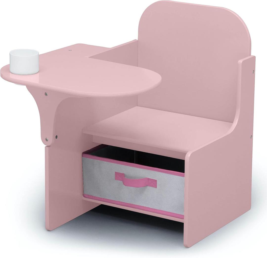 Delta Children MySize Chair Desk with Storage Bin - Greenguard Gold Certified, Dusty Rose