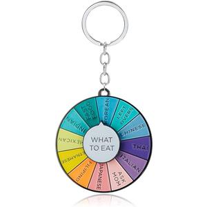 2 x Color Wheel Keychain - What To Eat Spinning Key Chain - Funny Aesthetic Arts Gifts for Artists