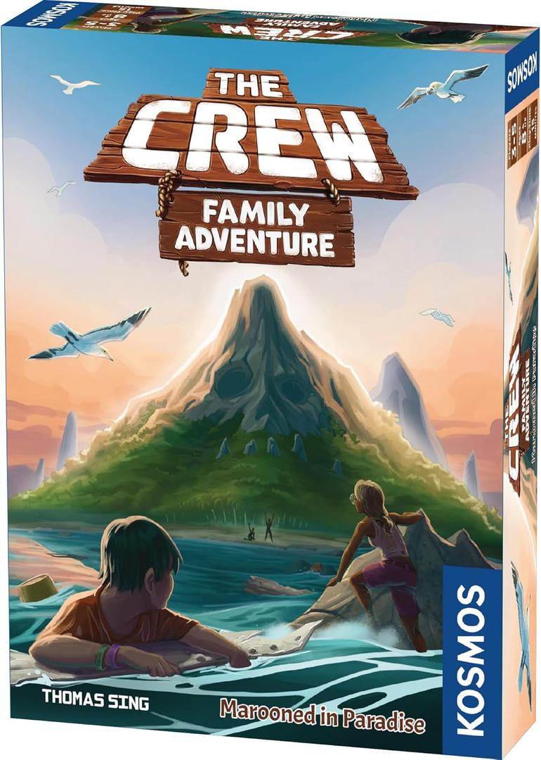Thames & Kosmos The Crew: Family Adventure - Marooned in Paradise: The Crew - Family Adventure Cooperative Card Game | Family Game Night | Ages 8 & UP | 2-5 Players | 15 Minute Playtime