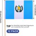 2 x 12Pcs Small Guatemala Flags on Wooden Stick Mini Guatemalan Flag Hand Held Flag Decorations,5x8 Inch