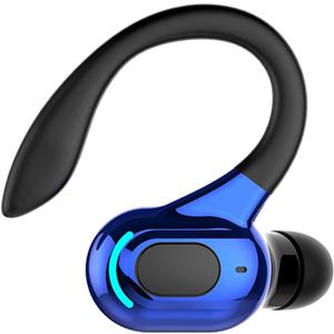 Wireless Earbuds with Earhooks Single Bluetooth Earpiece Sports Headphones Over the Ear Running Workout Wrap Around Earbuds 20H Long Battery Life Waterproof Noise Cancelling Headset for Android iOS