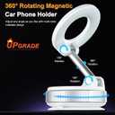 Upgraded Vacuum Magnetic Car Phone Holder 360 Reinforced 96LBS Ultra Suction Cup Phone Mount for MagSafe Cell Phone Holders for Car/Gym/Mirror Mount for iPhone & Android