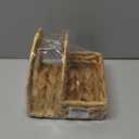 Sumnacon Wicker Napkin Holders with Salt and Pepper Shakers Caddy, Standing Napkin Dispenser with Condiment Tray, Farmhouse Upright Napkin Basket for Kitchen Dining Table Centerpiece (No Shakers) (6.3x6.3x5.6 Inch)