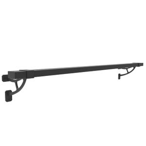 Bar Foot Rail Kit- Railings Hardware for Indoor and Outdoor Heavy Duty Steel Combination Wall Mount Rail Brackets and Square Tube.(Black, 4 Feet)