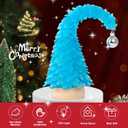 Crooked Sea Glass Christmas Tree with LED Lights - Handcrafted Whimsical Mini Blue Christmas Tree, Ideal for Christmas, New Year, Coastal Holiday Decor & Gifts, Versatile Home Decor (10in)