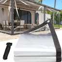 Upgrade Clear Tarp 8x16 ft -Heavy Duty 14Mil Waterproof PVC Vinyl Tarpaulin with Reinforced Edges & Aluminum Alloy Grommets,Transparent Cover for Patio,Porch,Pool,RV,Outdoor (8x16ft(2.4x4.9m))