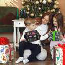 WAPLIGHAL Christmas Dinosaur Wrapping Paper - Colorful Dino Gift Wrap with Santa Hats, Holly, and Snowflakes on a White Background - 28 x 40 Inches - Perfect for Kids, Adults, and Holiday Fun