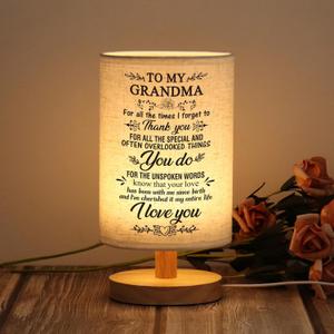 WSYEAR Grandma Anniversary Birthday Gifts from Grandchildren-Table Lamp Gifts for Grandma Birthday Best Grandmother Gifts for Bedroom