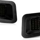 VIPMOTOZ Full LED Smoke Lens License Plate Light For 2003-2018 Compatible with Dodge RAM 1500 2500 3500 Pickup Truck, 6000K Diamond White, 2-Pieces Tag Lamp Assembly Replacement