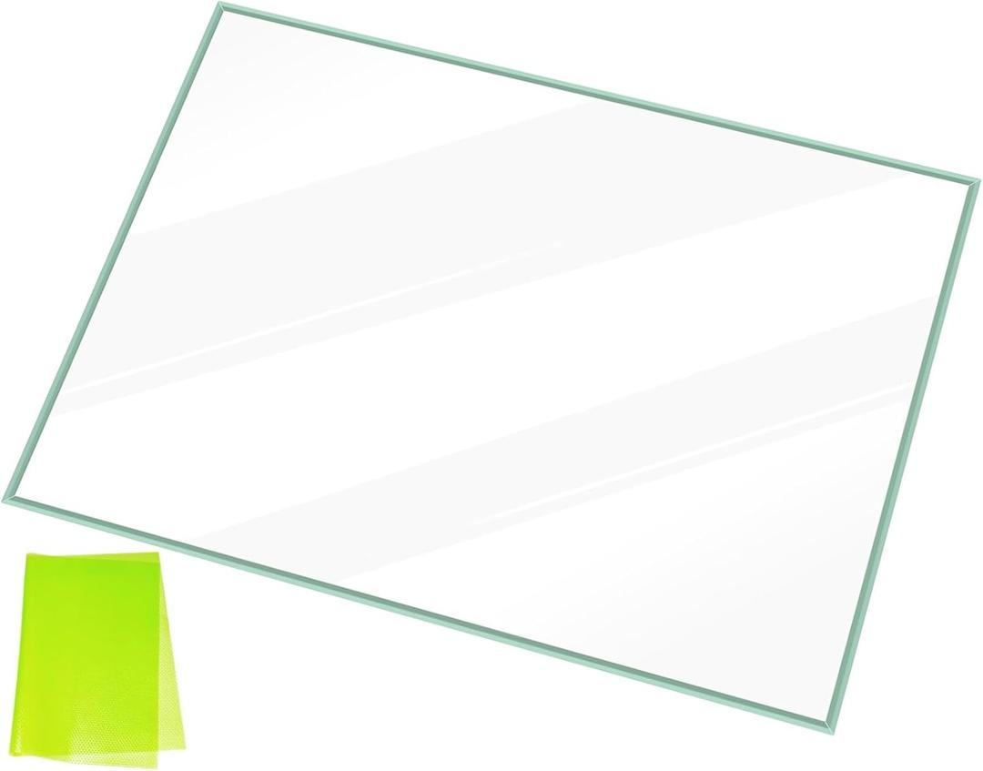 UPGRADED 240350609 Refrigerator Crisper Pan Glass Insert Compatible with Frigidaire Kenmore Glass Shelf Replacement Crisper Drawer Cover Parts AP2115929 LFHT2131QE1 FFHT2131QS6 Fridge Glass Shelf