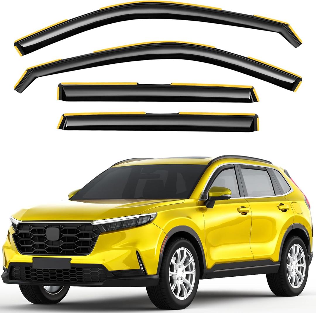 in-Channel Window Rain Guards Fit for Honda CR-V CRV 2023 2024 2025 C-RV Extra Durable Window Deflectors Vent Visors Shades Exterior Car Accessories- Set of 4