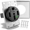 NEMA 14-50 Outlet for EV Charging, UL Certified Industrial Grade 50 Amp 125/250V Outlet, No Overheating or Melting, Suitable for EV, RVS, Large Electrical Appliances