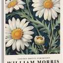TrhjumpQx William Morris Poster William Morris Wall Art Daisy Art William Morris Prints Exhibition Print Posters Vintage Wall Art Poster for Living Room Bedroom 16x24inch Framed (16L" x 24W")