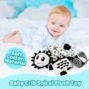 Black and White High Contrast Baby Toys - Sensory Infant Hanging Carseat & Stroller Toy for Newborns 0-6,6-12Months Perfect Easter Birthday & Baby Shower for Babies Boys Girls