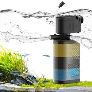 Devopet Aquarium Filter for 20-60 Gallon Tanks, Internal Fish Tank Filter, Powerful Submersible Pumps Fish Filter, Turtle Tank Filter, with Dual Water Outlet & Aeration