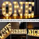 DyingSwan Small Led Marquee Letters, Light Up Letters, 8.58 Inch Led Letter Lights, Battery Powered Lighted Sign for Table, Party, Birthday, Christmas Decor (Letter N)