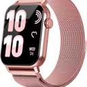 Smart Watches for Women, 1.83" HD Fitness Tracker (Answer/Make Calls), 120+ Sport Modes with Heart Rate/Sleep Monitor, IP68 Waterproof, Fitness Watch for iOS Android, Rose Gold