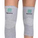 Bamboo Charcoal Knee Sleeve - Bamboo Compression Knee Sleeve for Men and Women Meniscus Tear, Sports, Joint Pain Relief, Injury Recovery - Elastic Warm Knee Brace for Arthritis (45-51cm Thigh) (Large)