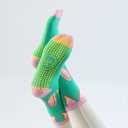 Non-Slip Pilates Socks for Women with Grips  Barre, Yoga, Workout, Studio Grip Socks  Toeless, Breathable, Anti-Skid (One Size, Watermelon)