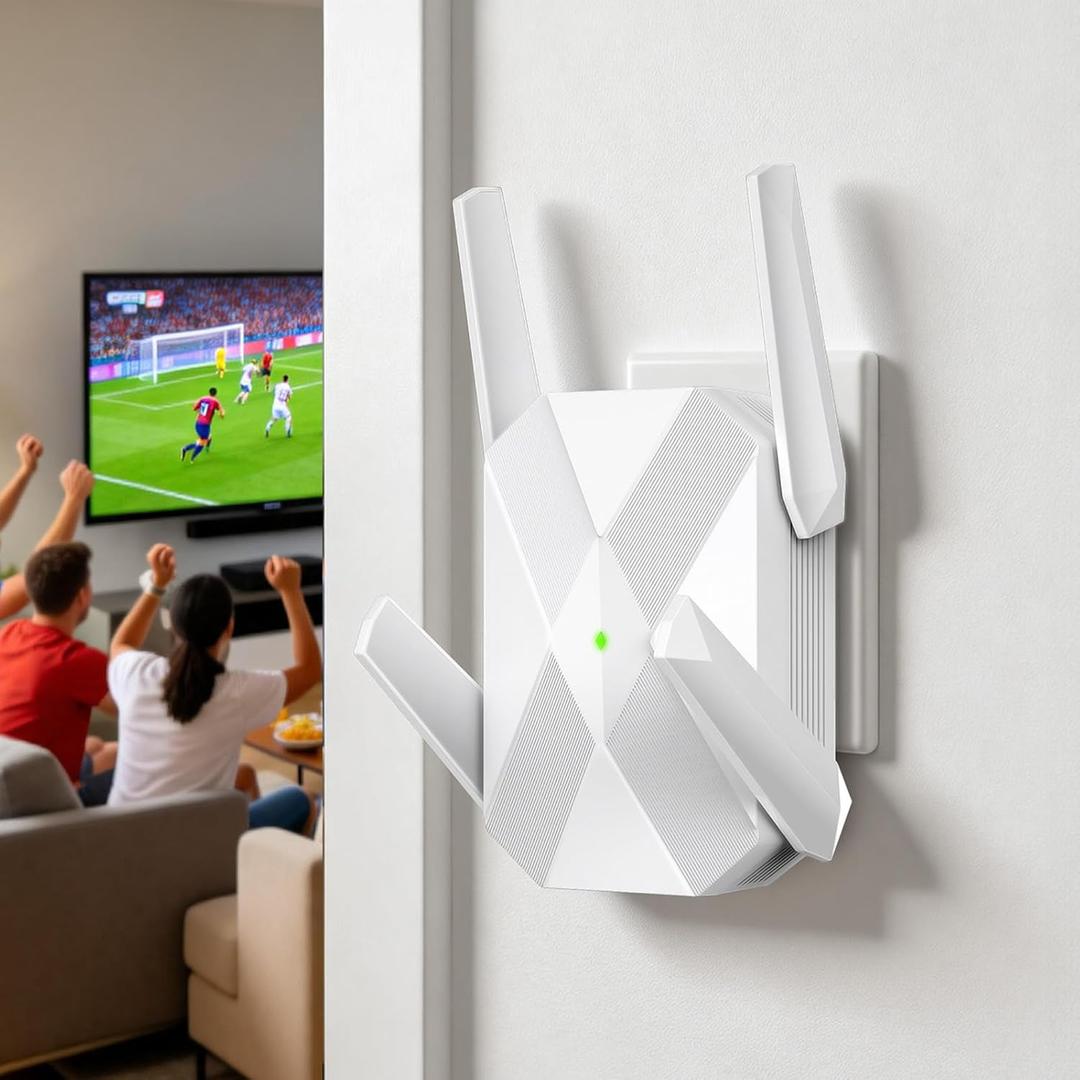 2026 AX3000 WiFi 6 Extender, WiFi Extender Signal Booster for Home-Dual Band (2.4G/5.8G), Gigabit Ethernet Port,Up to 12,000 Sq.Ft. & Support 99+ smart Devices Easy Setup & Faster Speed (White)