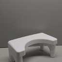 Poop Stool Toilet Stool White Adults for Bathroom, 5.9"" to 8.5"" Adjustable Height Toilet Stool Squat Adult