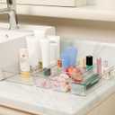 Clear Plastic Drawer Organizer Storage - 25Pcs 4 Size Desk Bathroom Kitchen Organizers and Accessories Office Organization, Vanity Stackable Drawers Bins Trays Containers Dividers Makeup Sets