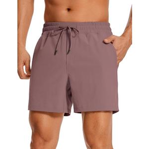 CRZ YOGA Men's Linerless Workout Shorts - 5'' Lightweight Quick Dry for Running Sports Athletic Gym with Pockets L/XL