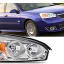 A&P For 2004-2007 Chevy Malibu, 08 Chevy Malibu Classic Headlights Headlamp Assembly Replacement Driver and Passenger Side, Chrome