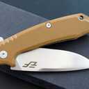 Eafengrow EF223 Folding Knife D2 Blade with G10 Handle Multi Pocket Knife Survival Outdoor Camping Survival (brown)