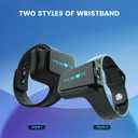 Wellue Wrist Pulse Oximeter with Audio Reminder| Bluetooth Blood Oxygen Monitor Rechargeable for Continuous SPO2 Tracking with 72 Hours Battery Life, Free APP & PC Reports, Style 2