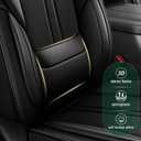 for Chevy Silverado Seat Covers 2007-2025 2026 for GMC Sierra Seat Covers 2007-2025 2026, 1500 2500HD 3500HD, Leather Ice Silk Waterproof Trucks Pickup Seat Covers Custom Fit