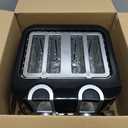 BLACK+DECKER 4-Slice Toaster, 7 Toast Shades, Removable Crumb Tray, Illuminated Bagel, Frozen and Cancel Functions