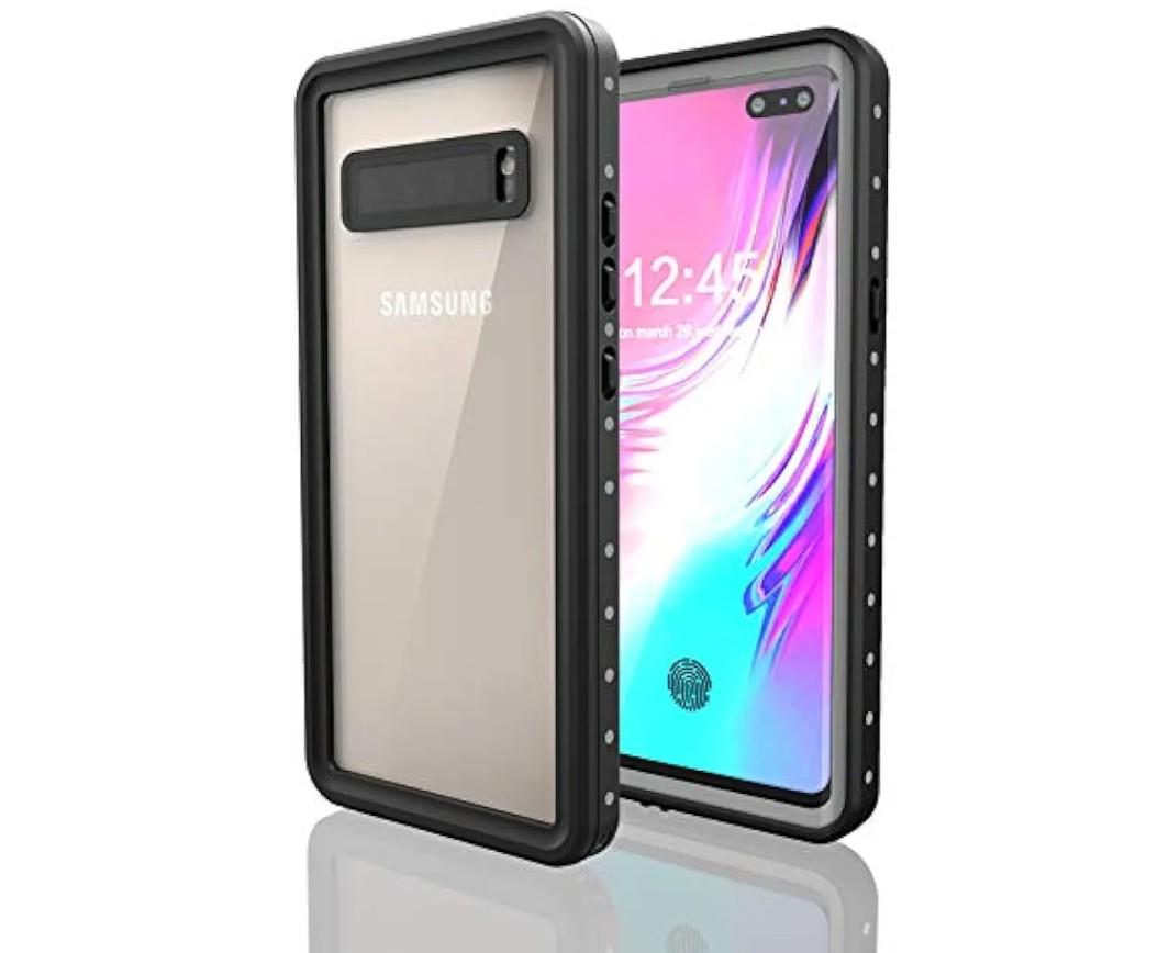 Waterproof Case for Samsung Galaxy S10 5G, Shockproof Bumper Case with Built-in Screen Protector, Dustproof Anti-Scratch Anti-Stain Phone Case for Samsung Galaxy S10 5G (Black)