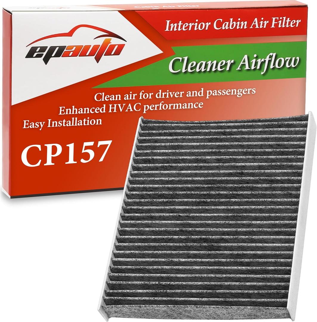 EPAuto CP157 (CF12157) Cabin Air Filter, Replacement for Toyota Camry, Corolla, RAV4, Prius, Highlander, Sienna, Lexus RX, NX, ES, Subaru Outback, Crosstrek, Mazda CX-9 - Fits 2016-2025