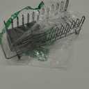 mDesign Steel Compact Dish Drying Rack w/Removable Cutlery Tray, Caddy, Dish Drainer, Rack for Kitchen Counter, Sink; Holds Dishes, Utensil, Board; Concerto Collection, Graphite Gray/Smoke Gray (Graphite/Smoke)