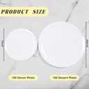 bUCLA 200PCS White Plastic Plates - Heavy Duty White Disposable Include 100 Dinner 10inch & 100 Dessert 7inch Plates, Ideal for Wedding&Party