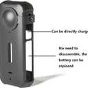 2 x Silicone Protective Case for Insta360 X3 with Lens Cap - Shockproof, Anti-Scratch Full-Body Cover - Soft Non-Slip Grip - Easy Access to Buttons & Ports - Durable Protection for Insta 360 X3 Camera