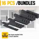 750 Pcs 1/16" x 3-1/2" Stack Shims Bulk Stackable Black Shims for Windows & Doors