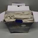 TEXAS LINEN CO. Premium Egyptian Cotton Queen Size Fitted Sheet Only - 22" Extra Deep Pocket Queen Fitted Sheet (Silver), Easy Snug Fit, Soft Cooling Sateen Weave, Luxury Hotel Quality Bottom Sheets