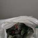 9FT Pre-lit Flocked Snow Christmas Garland, Berries and Bows and 50 Lights, Plug in, Holiday Decoration Fireplace Stairs Mantle Door Indoor Outdoor