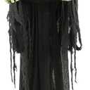 Haunted Hill Farm Life-Size Talking Witch Holding Spell Book, Halloween Animatronic with Touch Activated Lights and Sound, Poseable, Battery Operated Indoor or Covered Outdoor Halloween Decorations